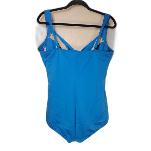 Miraclesuit Vibrant Blue One Piece Swimsuit with Flattering Ruching - Picture 2 of 3